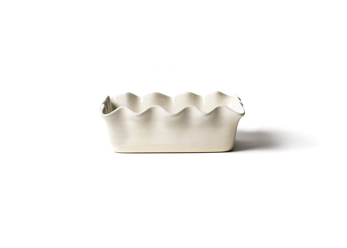 Coton Colors Signature White Ruffle Loaf Pan