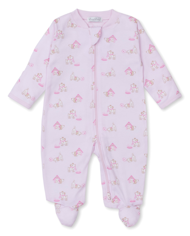 Kissy Kissy Pups in Action Zip Front Footie