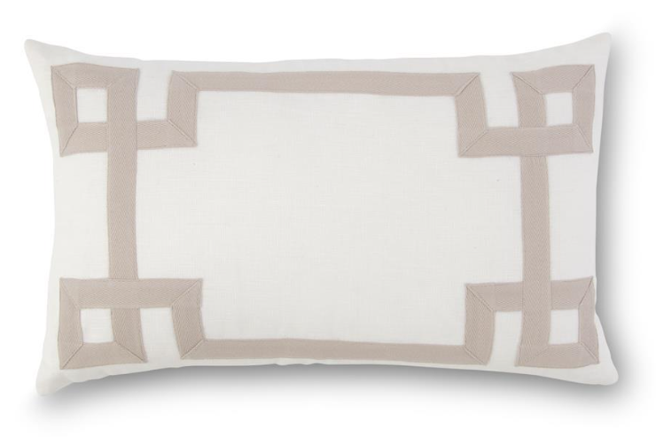 Tan and White Linen Pillows