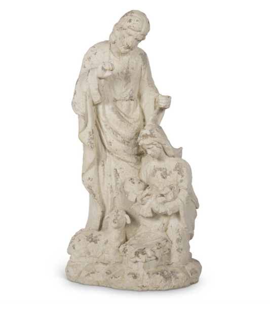 Antique Cream Nativity Statue