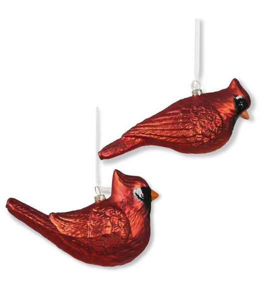 Red Glittered Cardinal Ornament