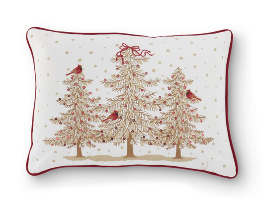 Cardinals and Trees Lumbar Pillow