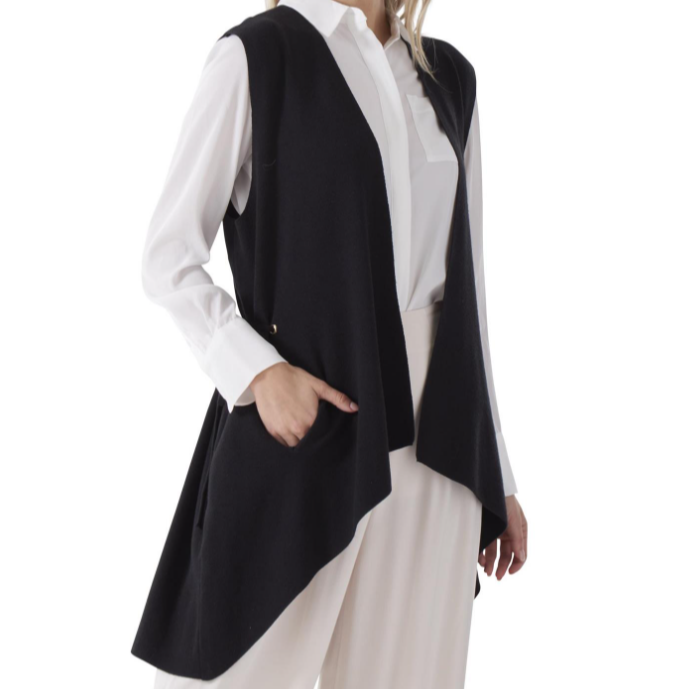 Black Tie Waist Vest