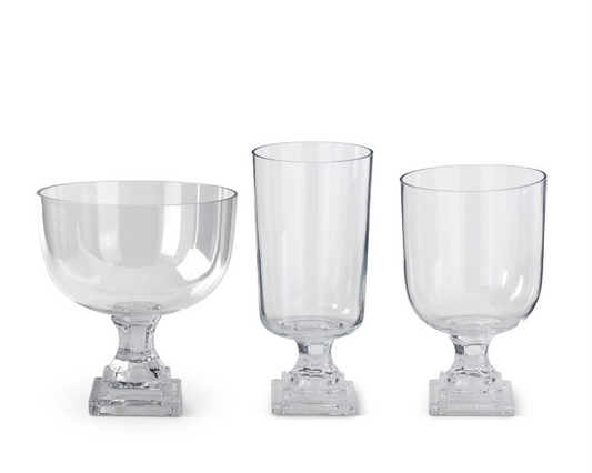 Glass Pedestal Vases