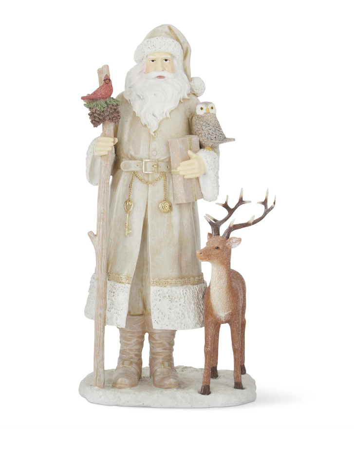 White Woodland Santa