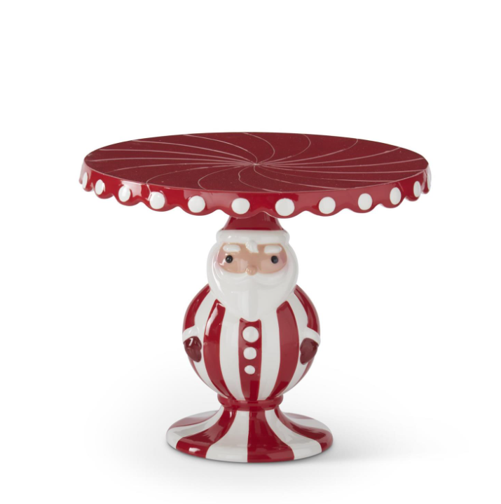 Peppermint Santa Cake Stand