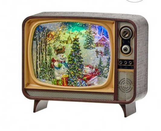 Snowman TV Scene Waterglobe