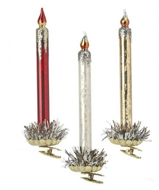 Mercury Glass Candle Clip