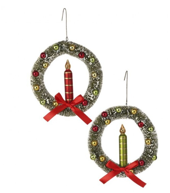 Candle Sisal Wreath Ornament