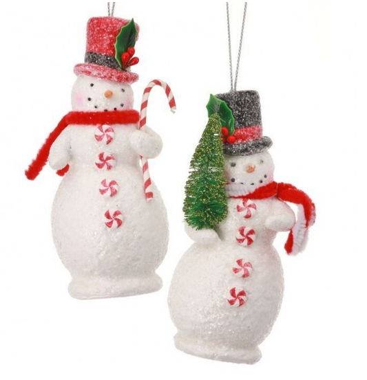 Peppermint Snowmen Ornament