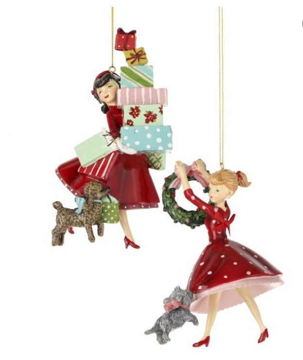 Retro Decorating Ladies Ornament