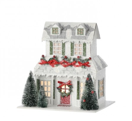 Cardboard Christmas Holly House