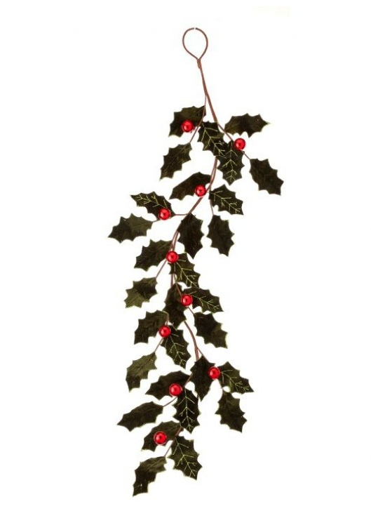 Velvet Holly Garland