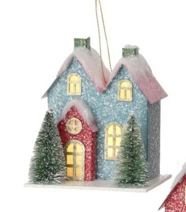 Glitter House Ornament