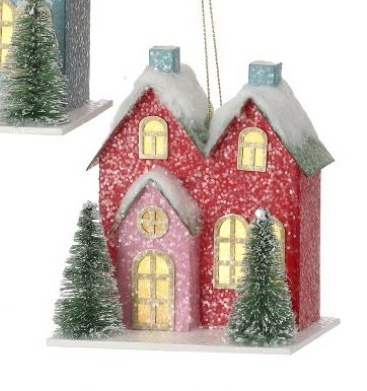 Glitter House Ornament