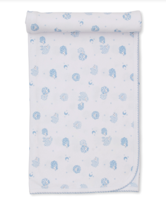 Kissy Kissy Baa Baa Baby Sheep Blanket- Blue