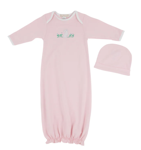TBBC Adorable Everyday Set- Palm Beach Pink w/ embroidered Bunny
