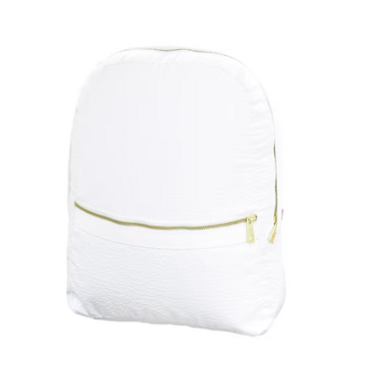 Mint Seersucker Medium Backpack
