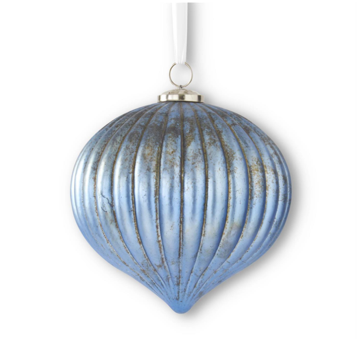 Blue Mercury Glass Ornament