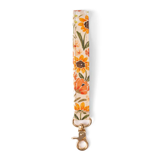 Sunny Poppies Wristlet Keychain