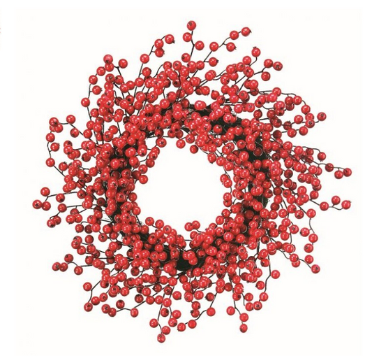 24" Red Berry Wreath