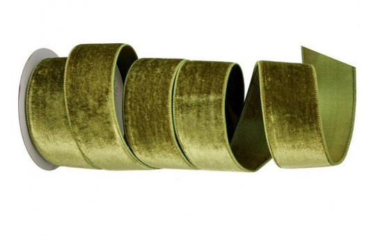 Apple Green Velvet Ribbon