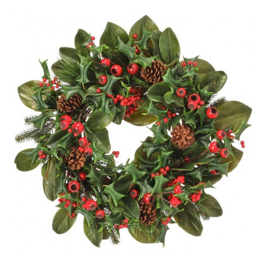 28" Holly Berry Wreath