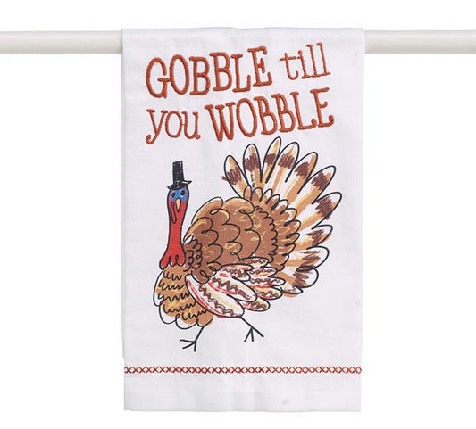 Gobble Till You Wobble Tea Towel