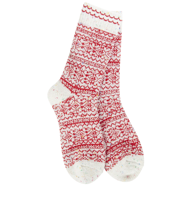Holiday Confetti Crew Sock - Peppermint Confetti