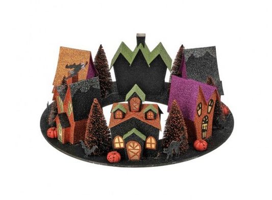 Halloween Round Spooky Village