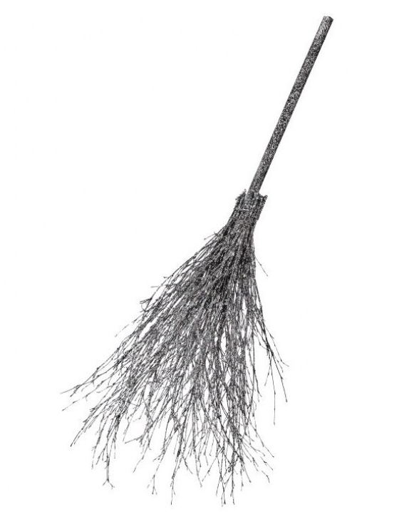 Glittered Witch's Broom