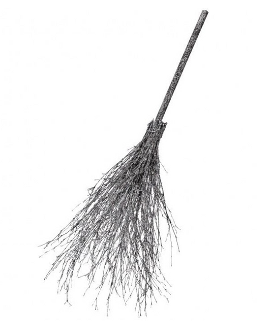Glittered Witch's Broom