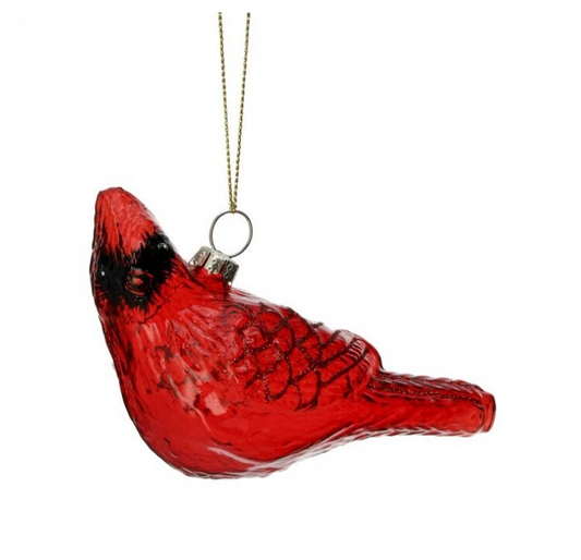 Glass Cardinal Ornament