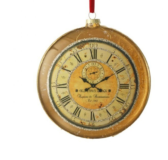 Glass Antique Watch Ornament