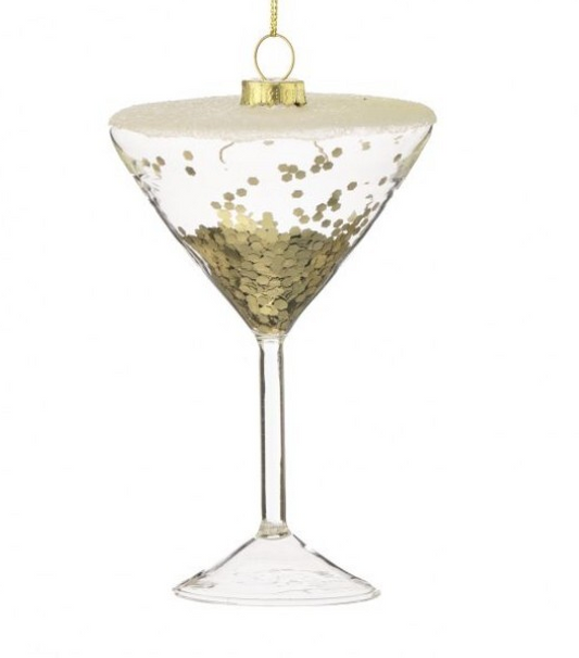 Glitter Filled Martini Glass