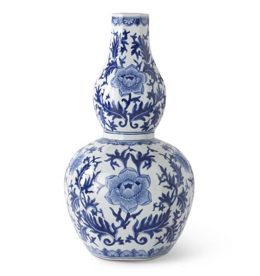 Round Bottom Chinoiserie Vase