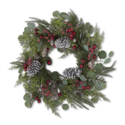 Iced Berry Pine & Eucalyptus Wreath