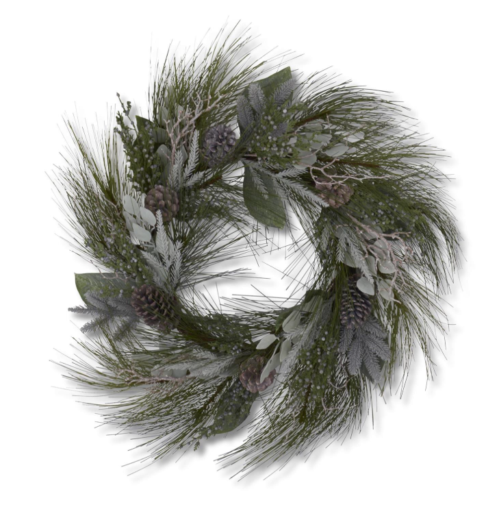 Blue Spruce and Pine Needle Wreath