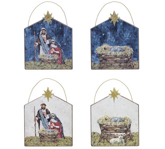 Wooden Creche Ornament