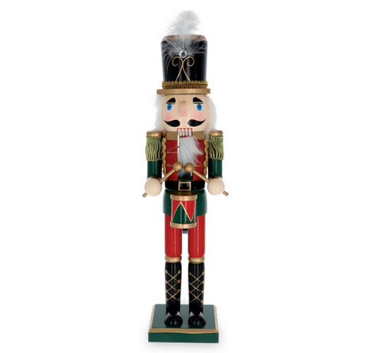 Wooden Nutcracker Drummer- 15"