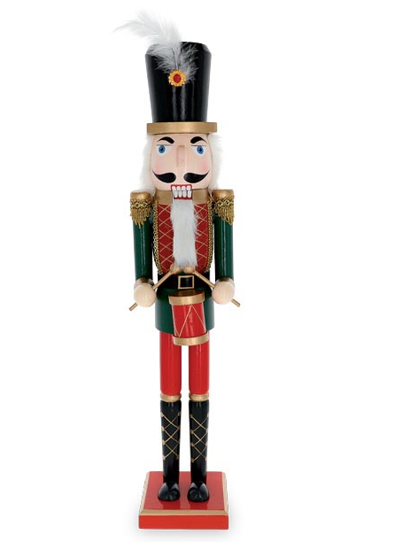 Wooden Nutcracker Drummer - 24"