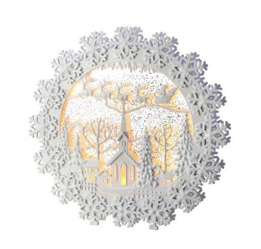 Snowflake Wreath Water Globe