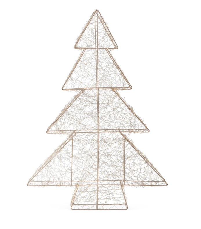 Silver LED Wire Christmas Tree