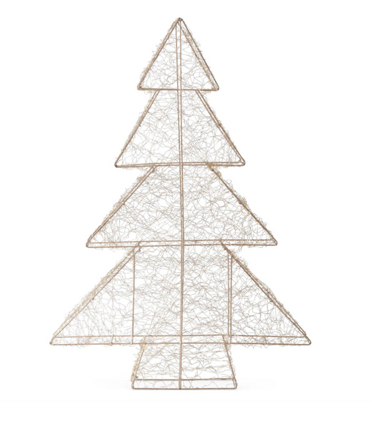 Silver LED Wire Christmas Tree