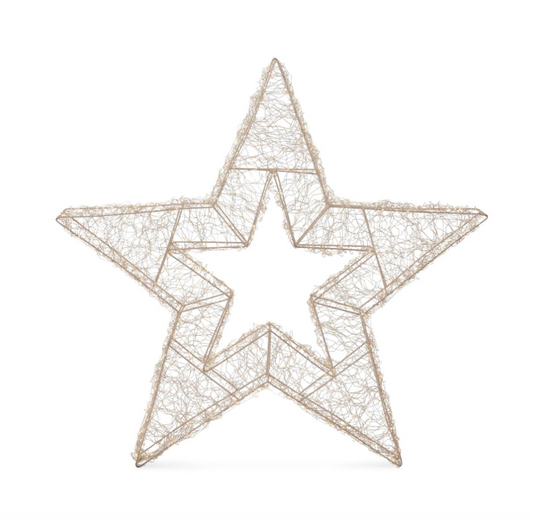 Silver LED Wire Star