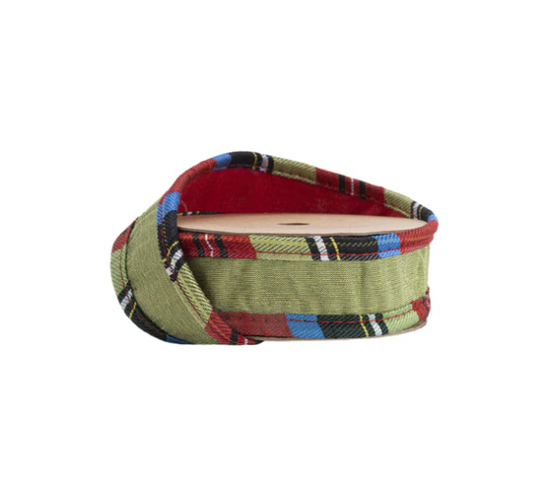 Reversible Nutcracker Plaid Skinny Dupioni Ribbon
