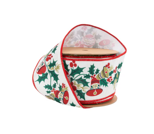4" Vintage Holly Ribbon