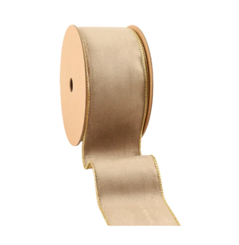 Reversible Latte Velvet Ribbon