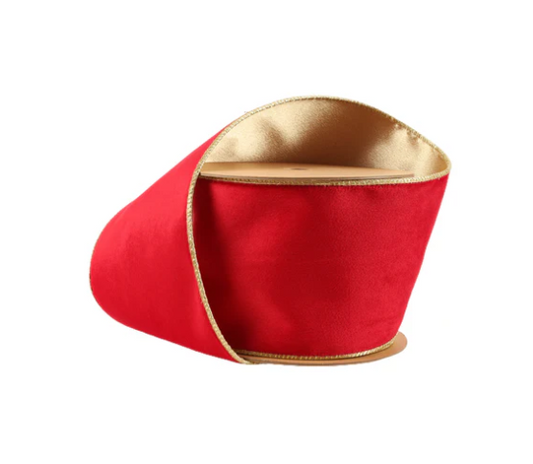 2.5" Classic Christmas Red Velvet Ribbon