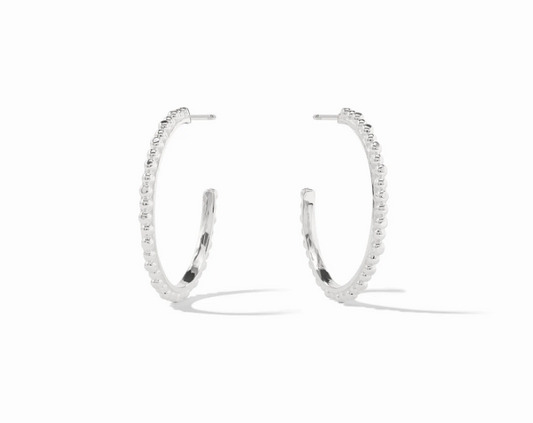 Julie Vos SILVER Colette Bead Hoop Earring